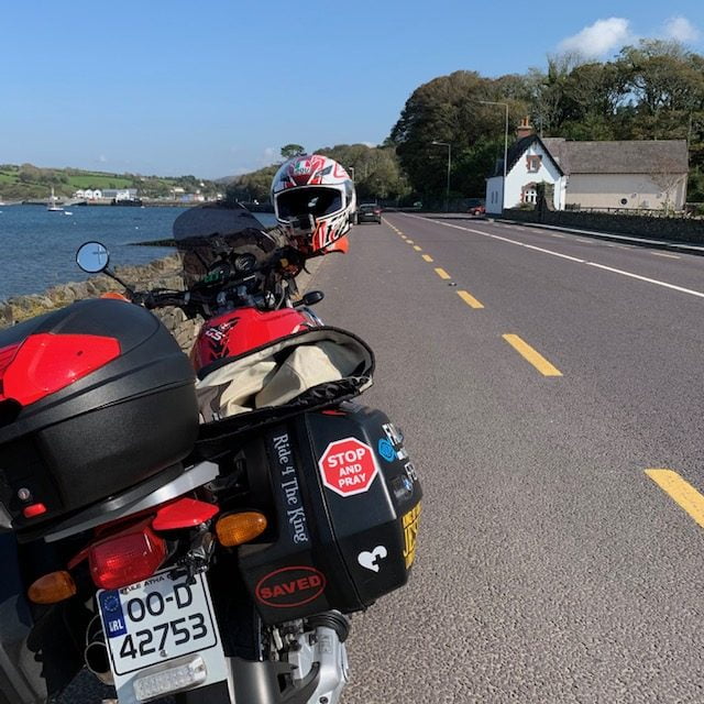 bmw r850gs on road in Bantry